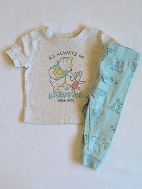 disney baby winnie the pooh coord matching outfit set 6-12 months unisex